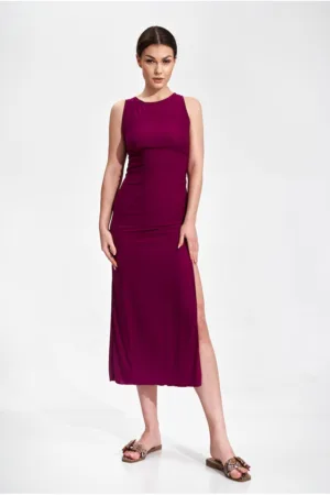 Rochie de seara M864 - rosu - fara maneci - poliester 95% - elastan 5%