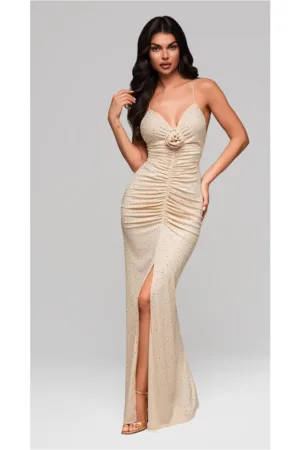 Rochie de seara Maxi LARICA LA-OM-DLR200 - Nude - XL