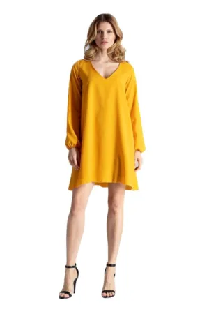 Rochie de seara dama Dinarent M566 galbena
