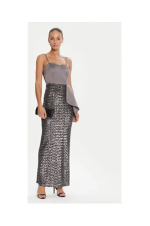 Rochie de seara -  gri - 95% poliester - 5% elastan