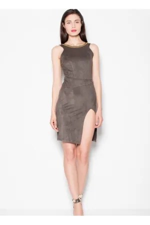 Rochie de seara - gri - fabricata din material de calitate