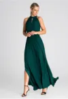 Rochie de seara -  lunga - poliester - verde