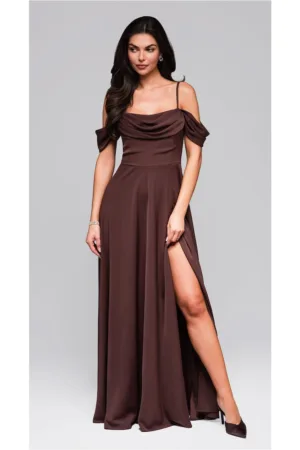 Rochie de seara maxi  LA-OM-DLR038 - Negru