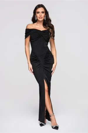 Rochie de seara maxi  LA-OM-DLR268 - Negru