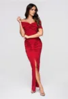 Rochie de seara maxi  LA-OM-DLR268 - Rosu
