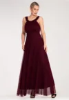 Rochie de seara  maxi - rosu - poliester-elastan -