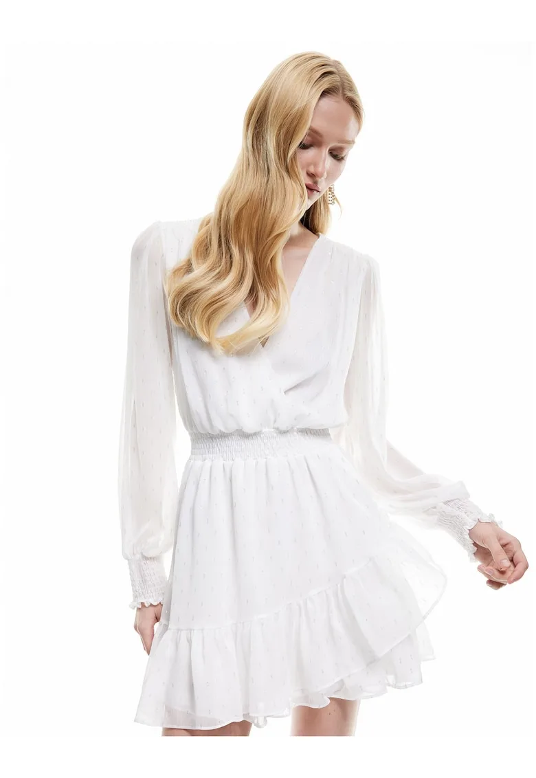 Rochie de sifon cu talie elastica