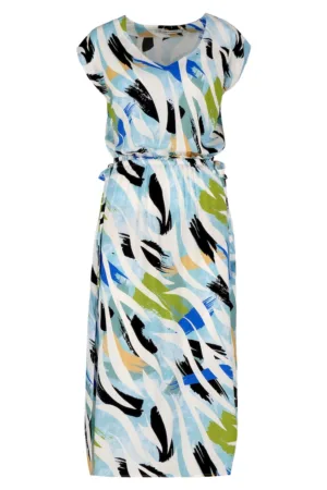 Rochie de vara  G-Milos - albastru/alb/negru