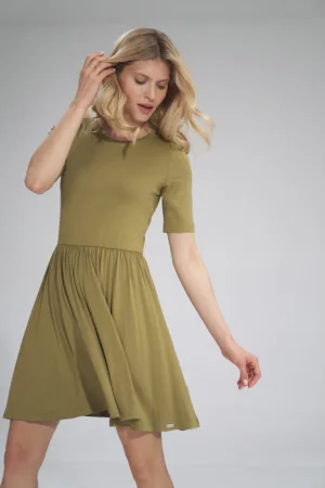 Rochie de vara - M751 - maneca scurta - verde