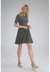 Rochie de vara -  M751 - maneci scurte - verde - viscoza