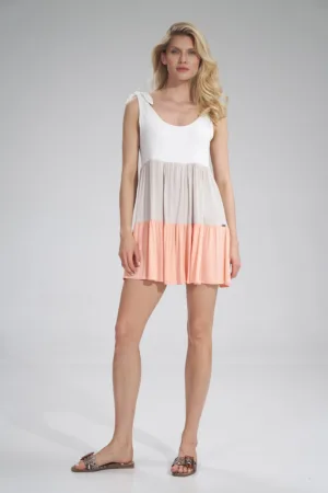 Rochie de vara M754 - viscoza - multicolor -