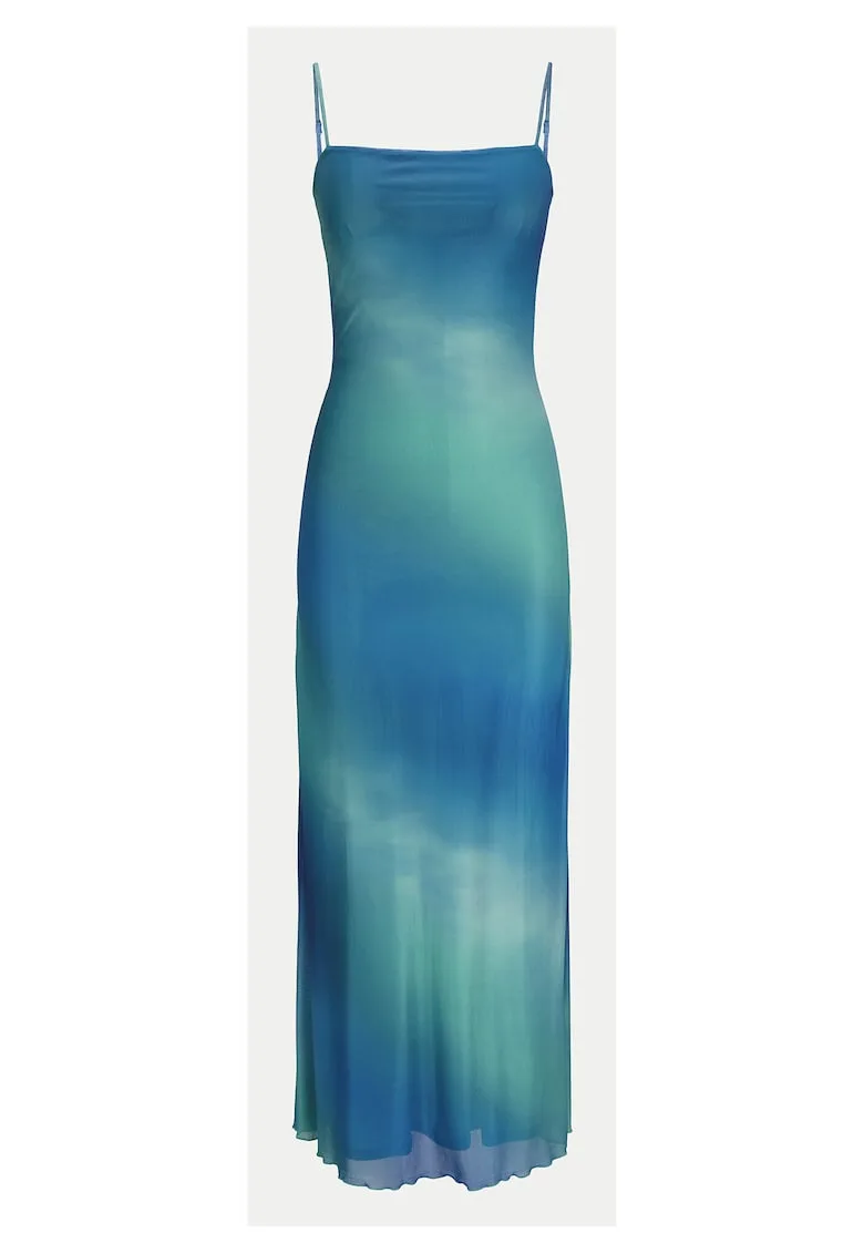 Rochie de vara dama 12270988 - Poliester/Elastan - Albastru