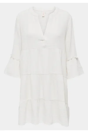 Rochie de vara dama  15267999 - Bumbac organic - Alb