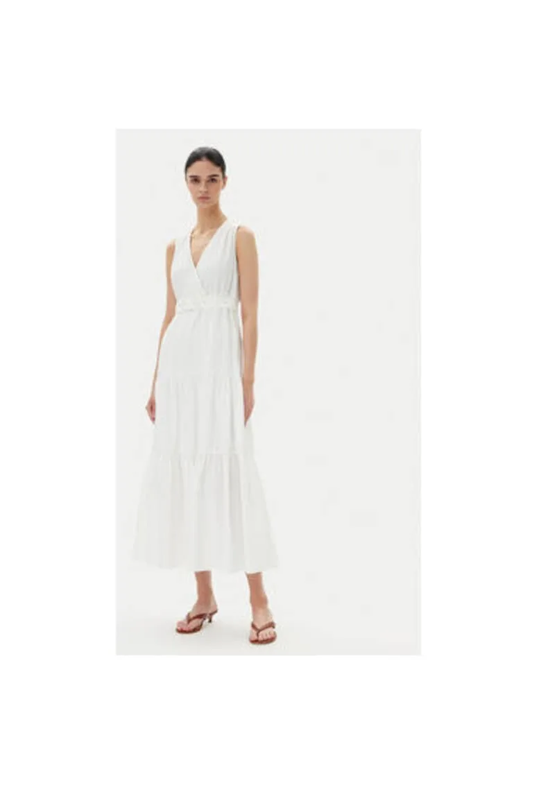 Rochie de vara dama 251-RASKA - Bumbac/Poliester - Alb