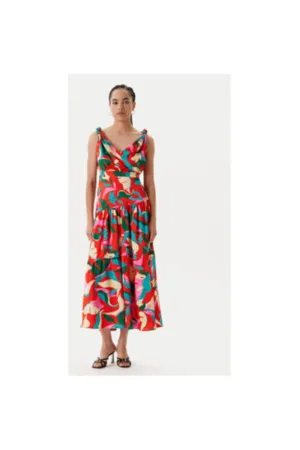 Rochie de vara dama  251-RBY.F - Poliester reciclat - Multicolor