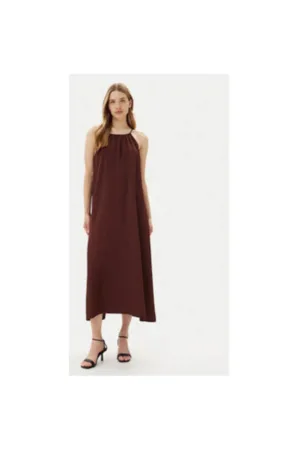 Rochie de vara dama TD0757 - Viscoza/Rayon - Maro