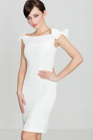 Rochie de vara fara maneci - ecru - poliester si viscoza