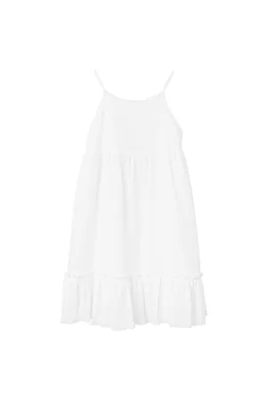 Rochie de vara fete  13227423 - Bumbac - Alb