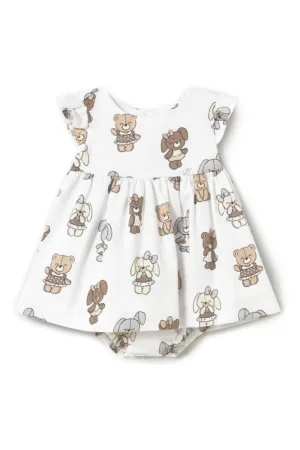 Rochie de vara fete  1869 - Bumbac - Alb