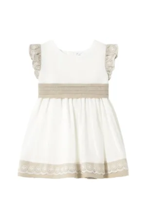 Rochie de vara fete  1908 - Bumbac/Poliester - 4 ani - Ecru