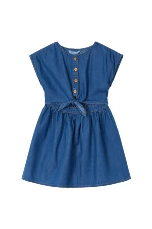 Rochie de vara fete  3931 - Bumbac/Lyocell - 7 ani - Bleumarin