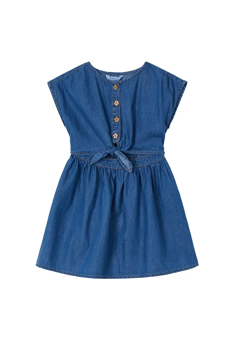 Rochie de vara fete 3931 - Bumbac/Lyocell - 7 ani - Bleumarin