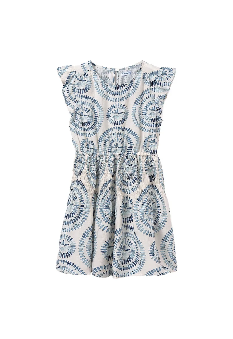 Rochie de vara fete 6975 - Viscoza/Poliamida - Albastru