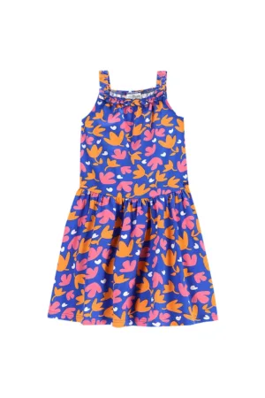 Rochie de vara fete  WC5129301FGK - Bumbac/Elastan - Albastru