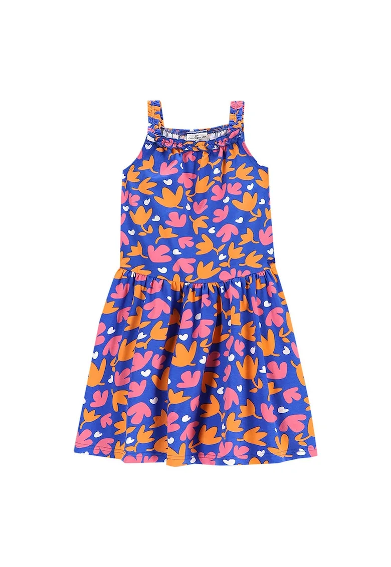 Rochie de vara fete WC5129301FGK - Bumbac/Elastan - Albastru