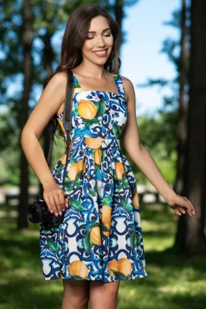 Rochie de vara in clos cu imprimeu Capri