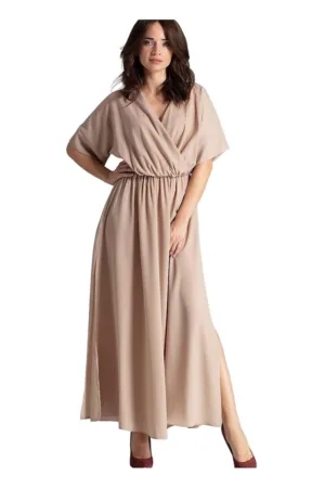 Rochie de zi 5902194372732 - Poliester/Elastan - Bej -
