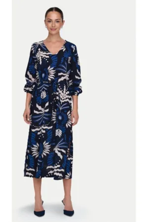 Rochie de zi Anna 15349065 Bleumarin Loose Fit - Bumbac