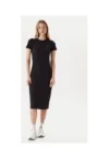 Rochie de zi Dama -  Negru - 60% poliester reciclat - 33% viscoza - 7% elastan -