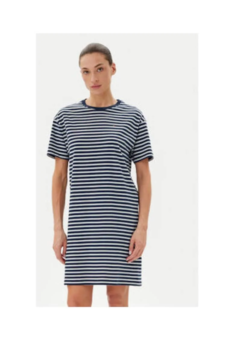 Rochie de zi Dama - bleumarin - 100% bumbac -