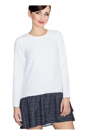 Rochie de zi - Poliester - Alb