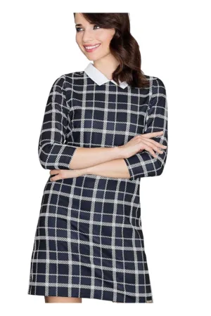 Rochie de zi - Poliester - Midi - Negru