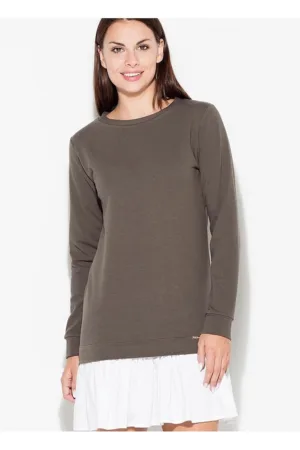 Rochie de zi cu zi - maro - bumbac 95% - elastan 5%
