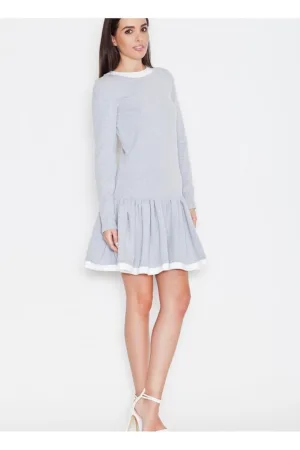 Rochie de zi gri - casual - bumbac
