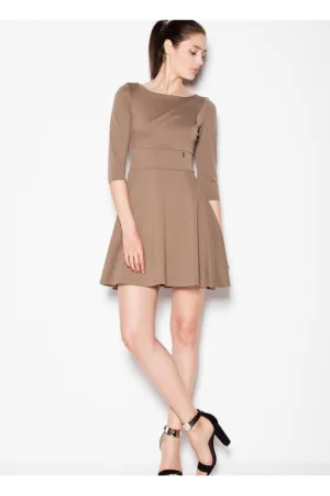 Rochie de zi maro - casual -