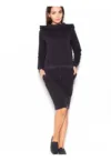 Rochie de zi  neagra - fabricata din material confortabil -