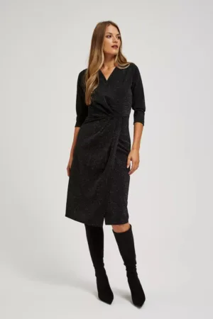 Rochie decorata cu fir metalic