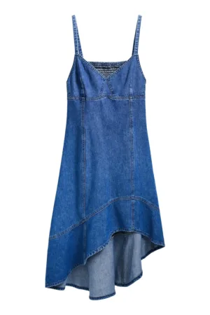 Rochie -  denim mediu - albastru - bumbac/poliester