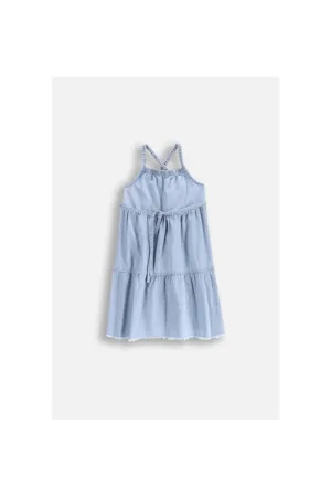 Rochie din Chambray cu bretele incrucisate
