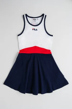 Rochie din amestec de bumbac cu logo brodat