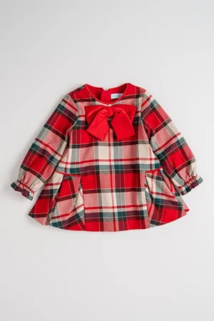 Rochie din amestec de bumbac cu model in carouri