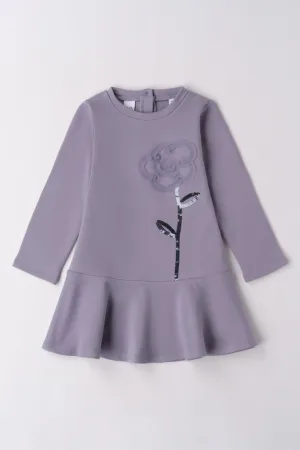 Rochie din amestec de bumbac cu paiete