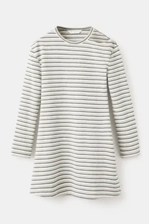 Rochie din amestec de bumbac in dungi