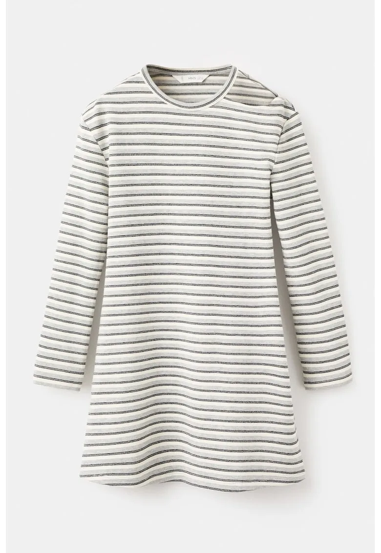 Rochie din amestec de bumbac in dungi