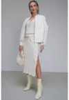 Rochie din amestec de lana cu slituri laterale Izabel