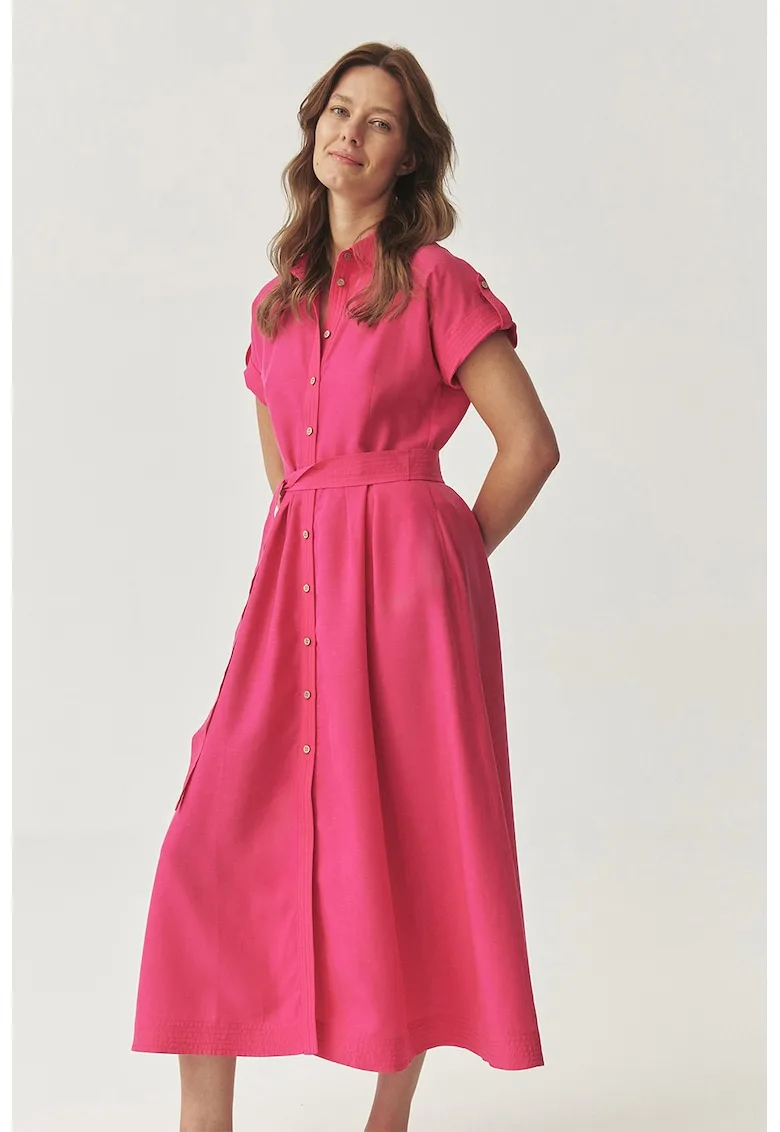 Rochie din amestec de lyocell si cordon in talie